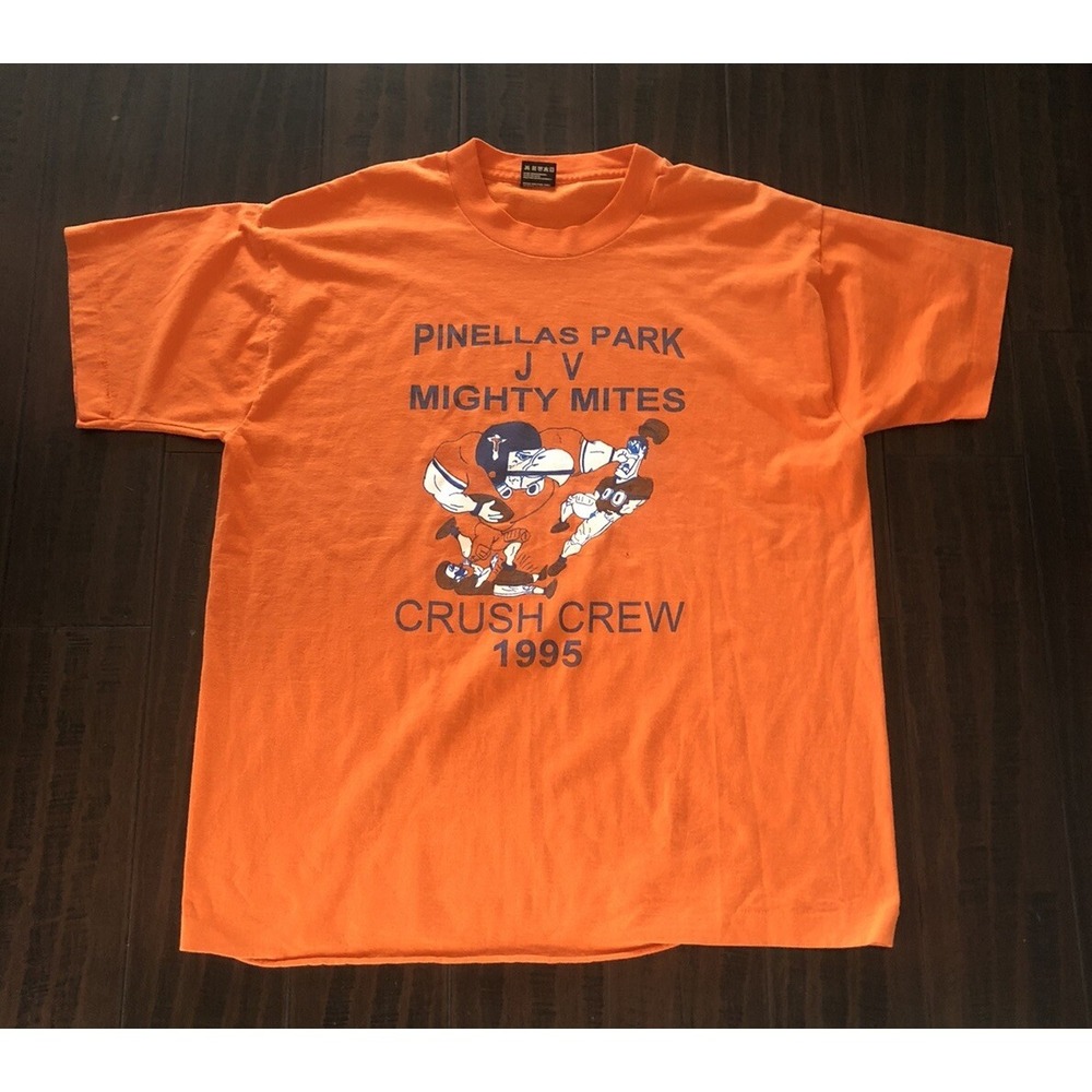Pinellas Park JV Football Shirt Mens XL Mighty Mites Crush Crew 1995 Largo FL